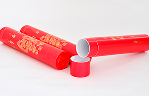 春聯(lián)圓筒紙罐包裝，看起來也不錯哦！