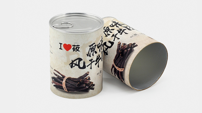 牛肉干特產紙罐包裝 牛肉干特產紙罐包裝
